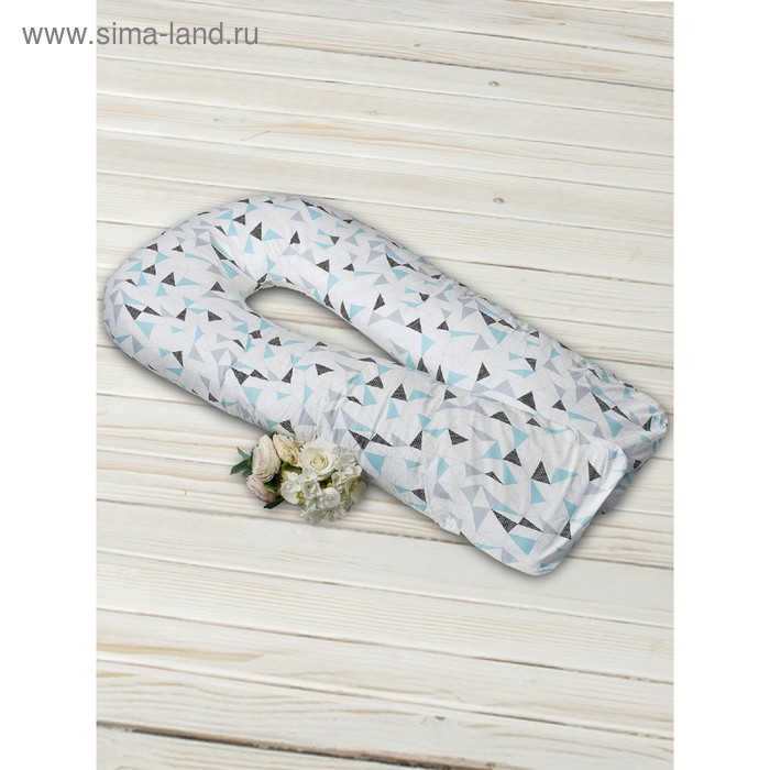 фото Подушка для беременных collection u-образная, размер 35 × 340 см, треугольники amarobaby