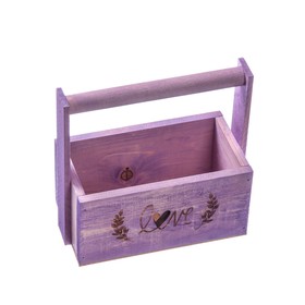 

Набор деревянных ящиков 3 в 1 с ручкой «Love» с лазерной резкой, 30 х 25 х 20 см