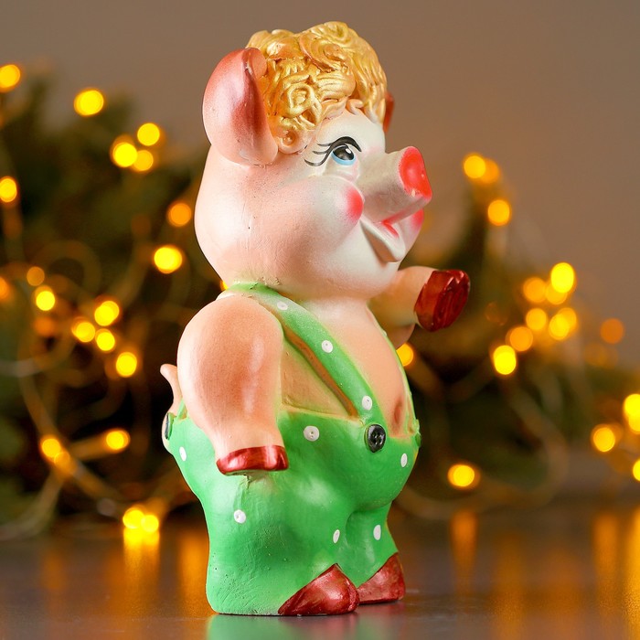 Копилка "Поросёнок Хрюша в зелёных штанах"