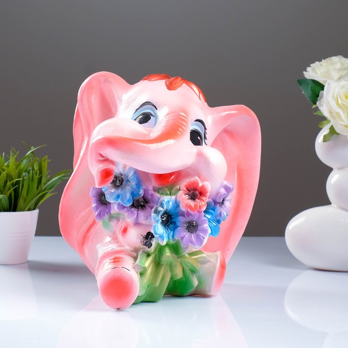 Копилка "Слоник" большая, розовая