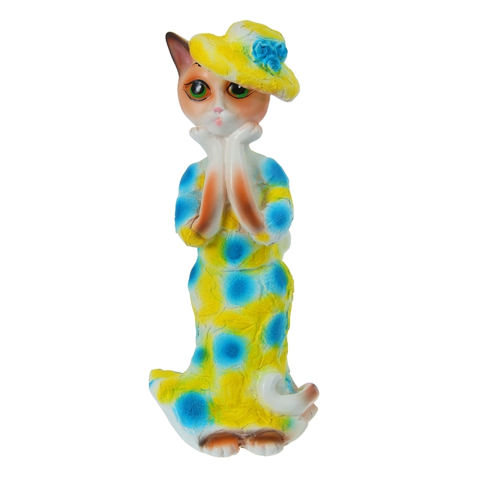 Копилка "Кошка Барыня" синяя