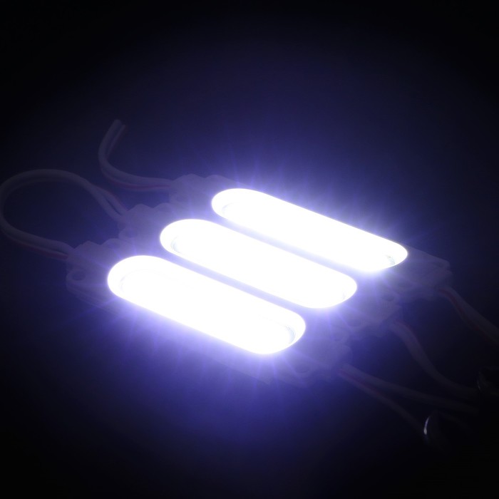 Светодиодная подсветка салона, COB, 7×1.6 см,12 В,1 Вт,клейкая основа, белый