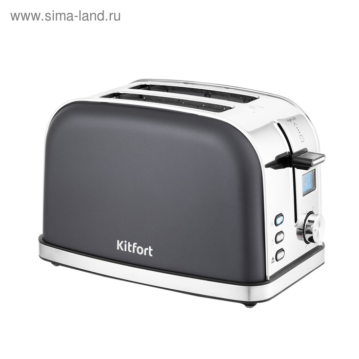 Тостер Kitfort KT-2036-5, 950 Вт, 8 режимов прожарки, 2 тоста, дисплей, цвет графит