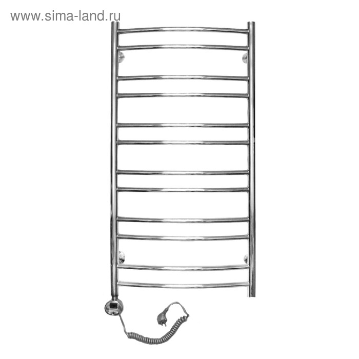 Полотенцесушитель электрический Domoterm Калипсо, 500 х 1000 мм, 12 перекладин, лев, хром