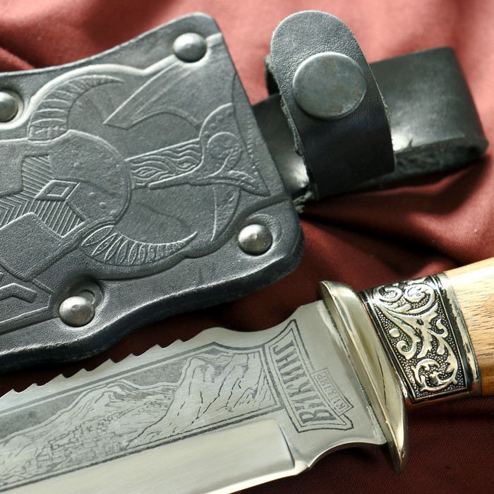 Нож туристический "Викинг" с гардой, сталь 40х13