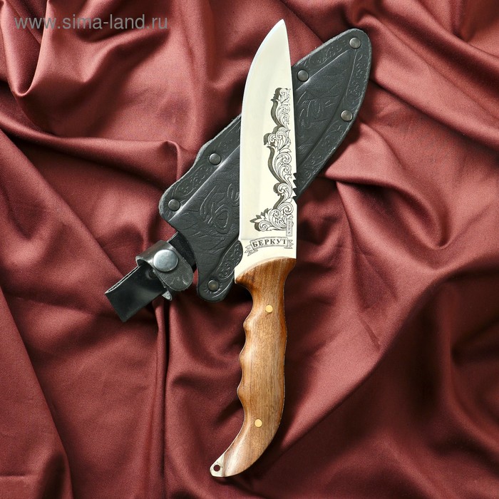 фото Нож туристический "беркут" вощеный орех, сталь 40х13 кизляр