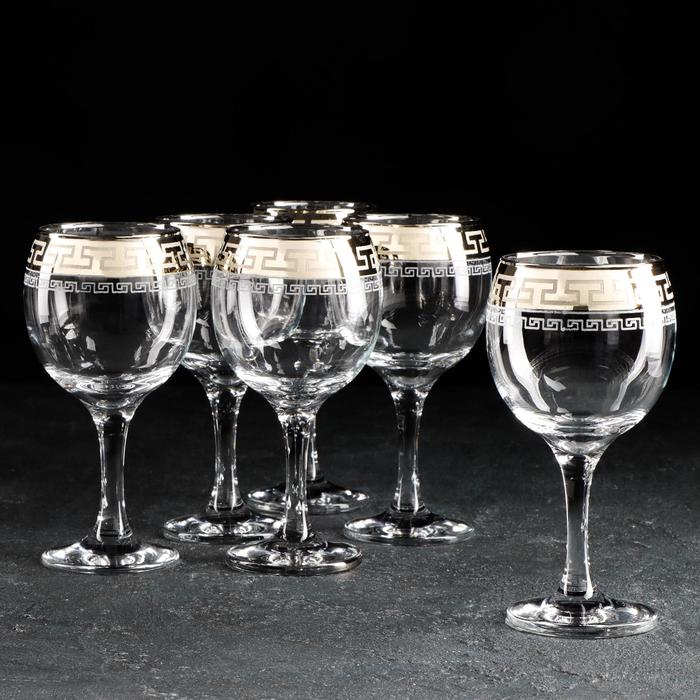 фото Набор бокалов для вина gidglass «нэро», 6 шт, 200 мл