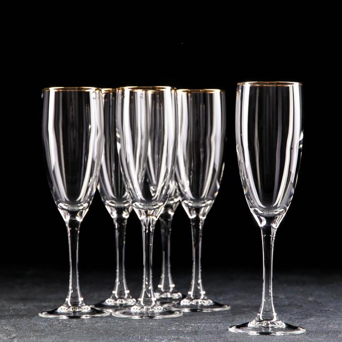фото Набор бокалов для шампанского с отводкой, 170 мл, 6 шт gidglass