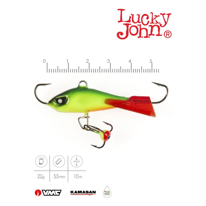 фото Балансир lucky john baltic 5, 5 см, 22 г, цвет 26rt