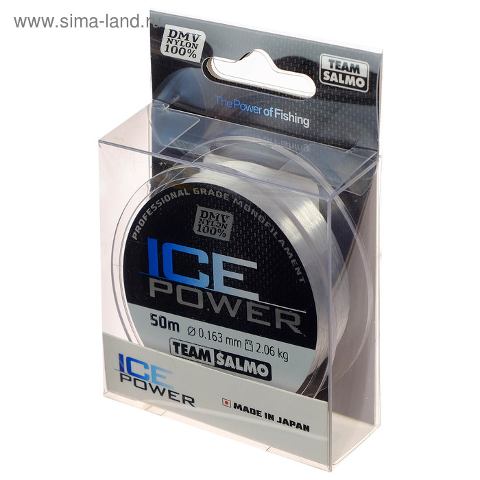 фото Леска монофильная team salmo ice power, диаметр 0.16 мм, тест 2 кг, 50 м