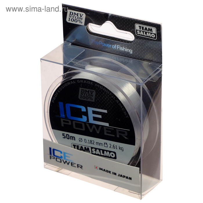 фото Леска монофильная team salmo ice power, диаметр 0.18 мм, тест 2.6 кг, 50 м