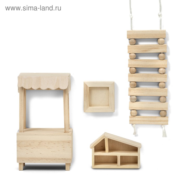 Набор деревянной мебели для домика «Игрушки» набор деревянной мебели для домика laquoсделай самraquo игрушки