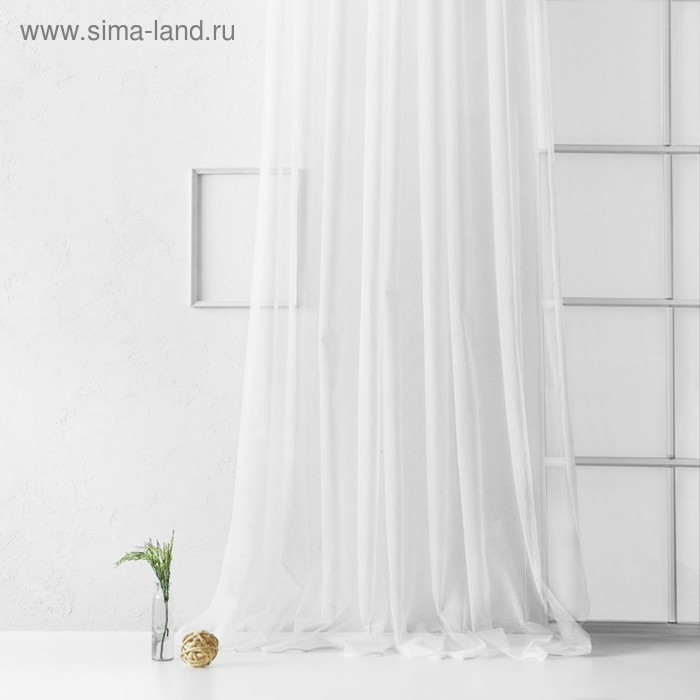 Портьера «Лайнс», размер 300 х 270 см, цвет белый портьера вудсток размер 300 х 270 см цвет айвори