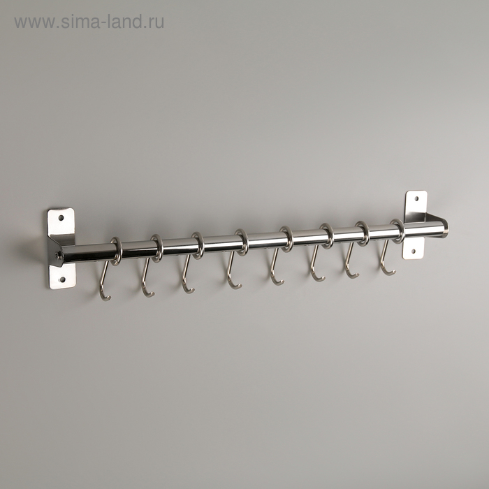 

Держатель для полотенец, 8 подвижных крючков, 40×8,5×4,5 см