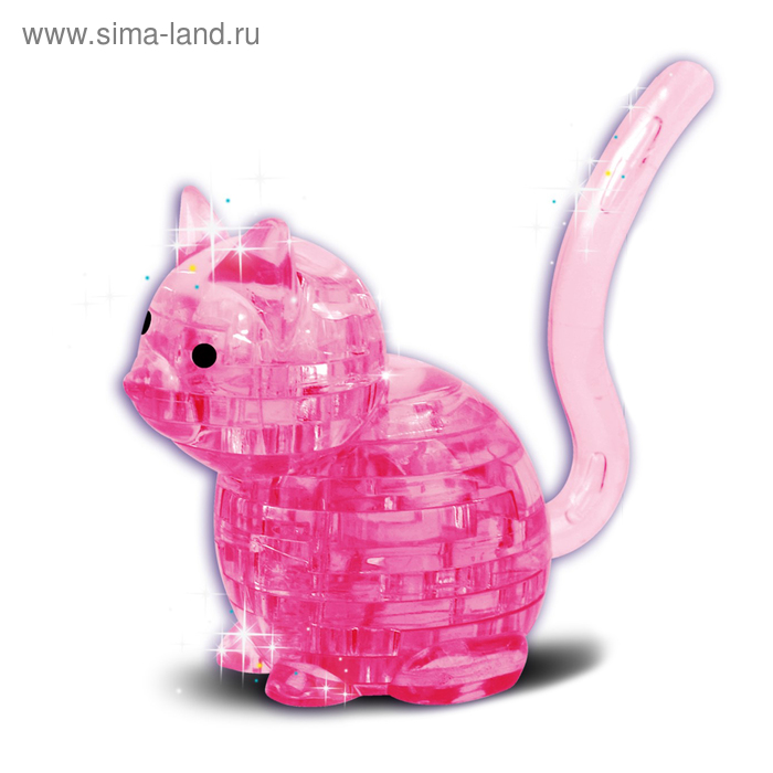 

Пазл 3D «Кот», кристаллический, 21 деталь, цвета МИКС, в ПАКЕТЕ