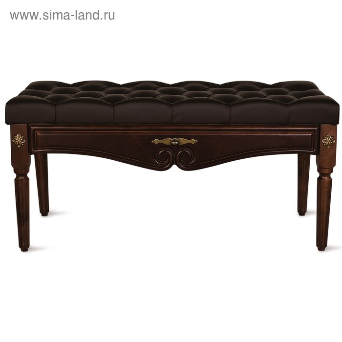 Банкетка Сильвия, 900х430х430, Экокожа коричневый/Темно-коричневый банкетка мебелик сильвия оливковый венге