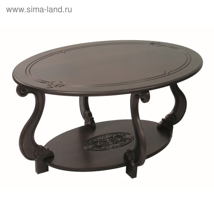 Стол журнальный Овация М, 900х610х490, Темно-коричневый стол журнальный мебелик овация м на колесах венге серебро