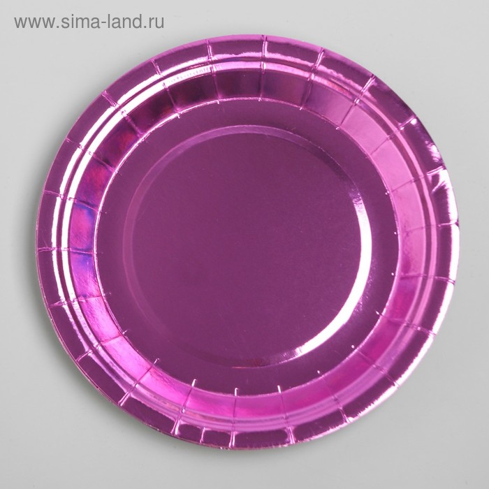 фото Тарелка бумажная, набор 6 шт., цвет фиолетовый страна карнавалия