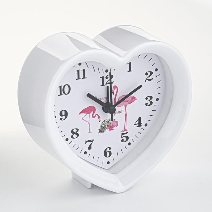 Часы - будильник настольные Амес, дискретный ход, , d-9 см, 11 х 11 см, АА будильник пеннант дискретный ход d 9 см 17 х 11 см розовый