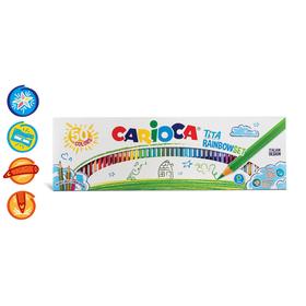 

Карандаши 50 цветов Carioca "Tita", 3.0 мм, шестигранные, пластиковые, картон, европодвес