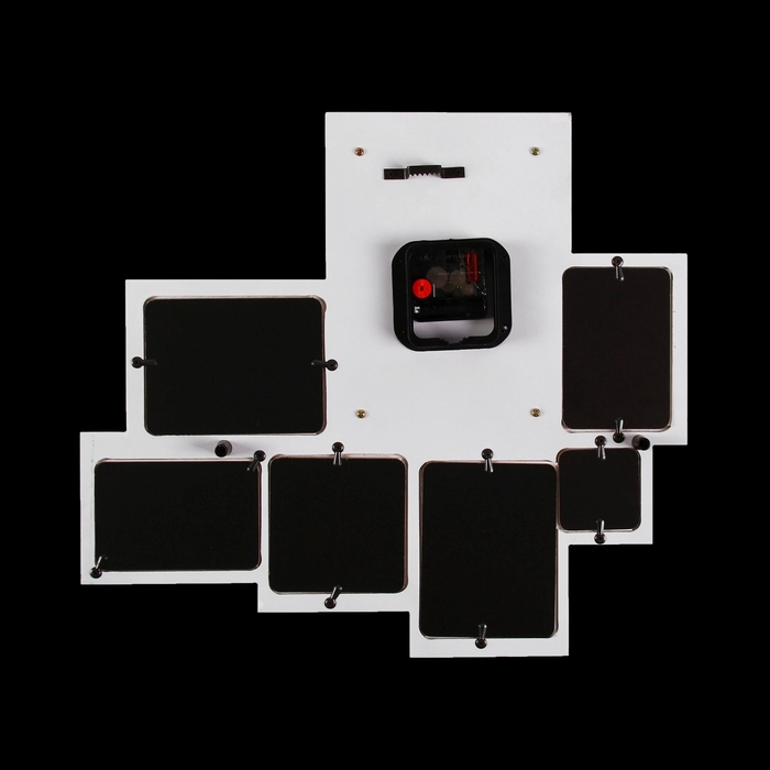 Часы настенные "Счастливый час", белые + 6 фоторамок от 10 × 10 см