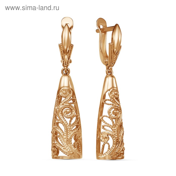 

Серьги "Армада" треугольник, позолота