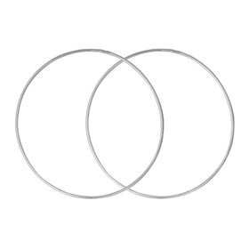 Серьги-кольца "Крупные" d=5,3см, посеребрение