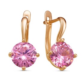 

Серьги "Классика" круг, позолота, цвет розовый