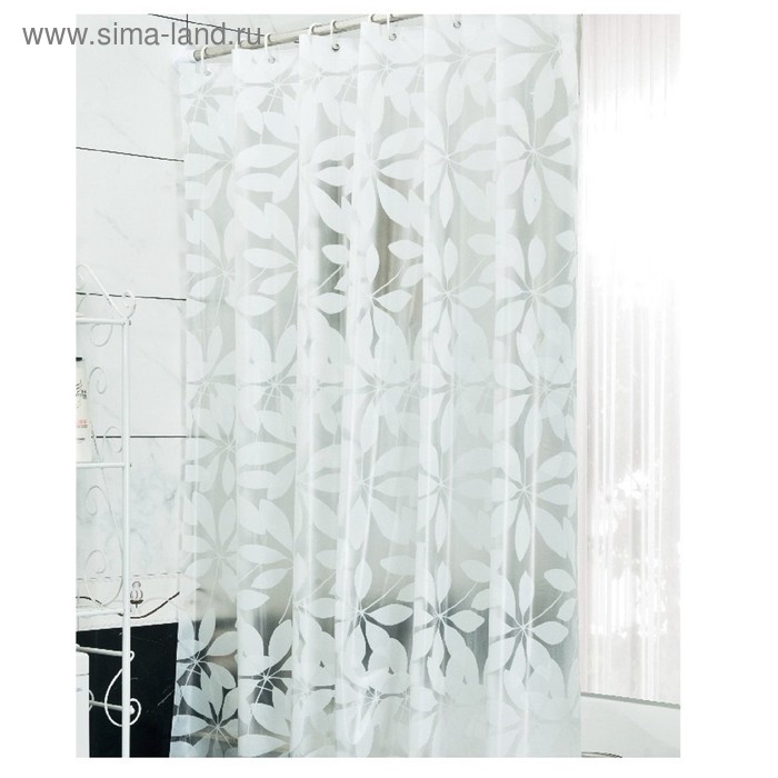 фото Штора для ванной lotus, 180 х 200 см, pvc primanova