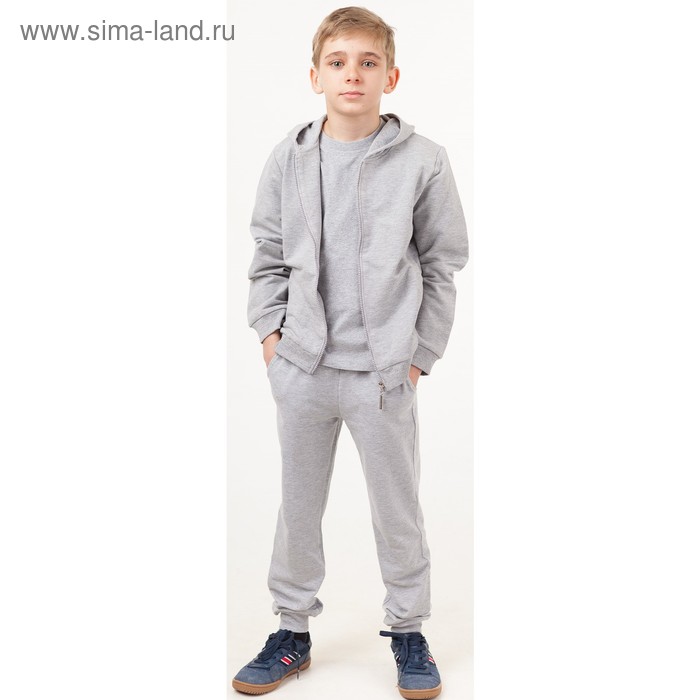 Костюм спортивный для мальчика, рост 98 см, цвет серый