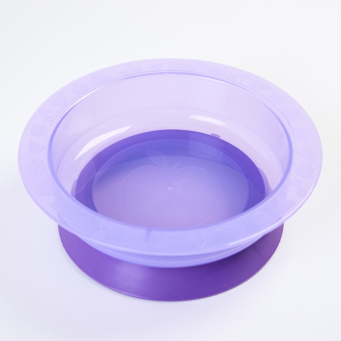 Тарелка детская на присоске, глубокая, 470 мл, от 5 мес., цвета МИКС