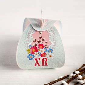 

Пасхальная коробочка "ХВ" кулич, яйца, 9 х 7 х 6 см