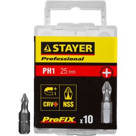 

Биты STAYER "PROFI" 26201-1-25-10_z01, ProFix, PH1 х 25 мм, 10 шт.