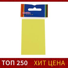 Блок с липким краем 51 мм x 76 мм, 100 листов, пастель, жёлтый Ош