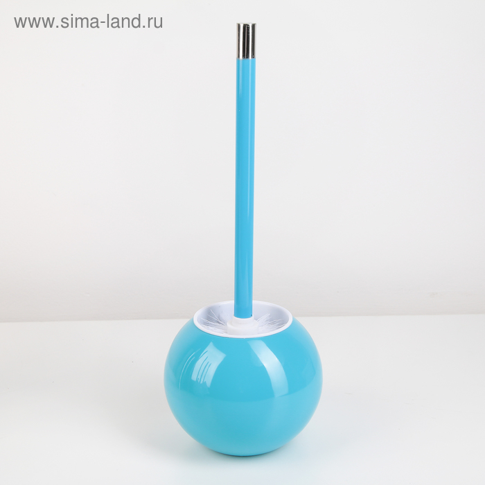 

Ёрш для унитаза с подставкой «Бабл», 14×14×36 см, цвет голубой