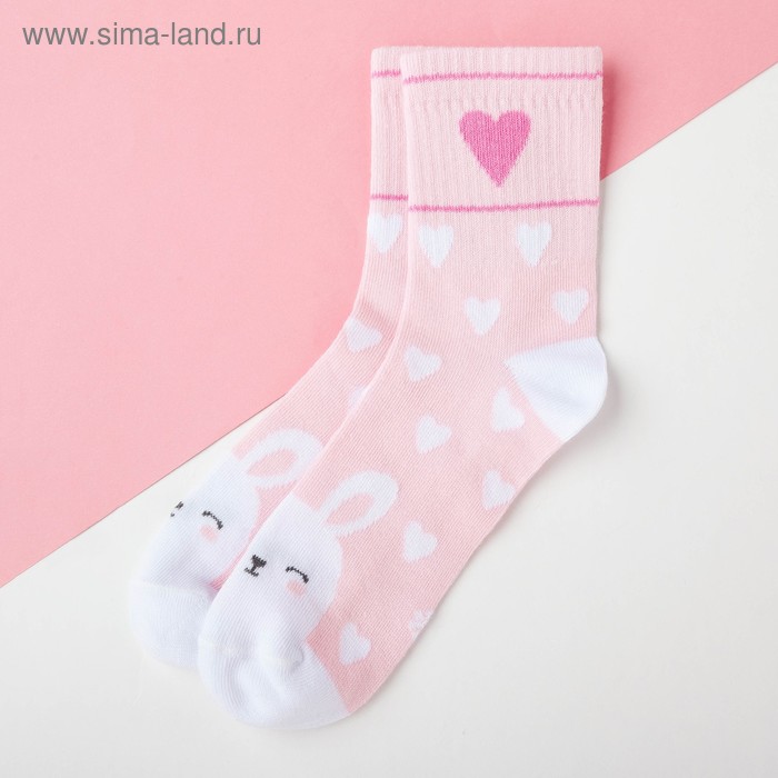 Носки детские KAFTAN «Зайка», размер 14-16, цвет розовый носки детские kaftan зайка размер 14 16 цвет розовый