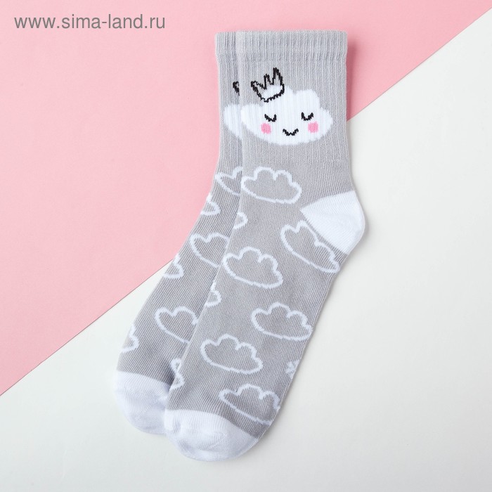 Носки детские KAFTAN Night, размер 14-16, цвет серый носки детские kaftan кошка размер 14 16 цвет серый