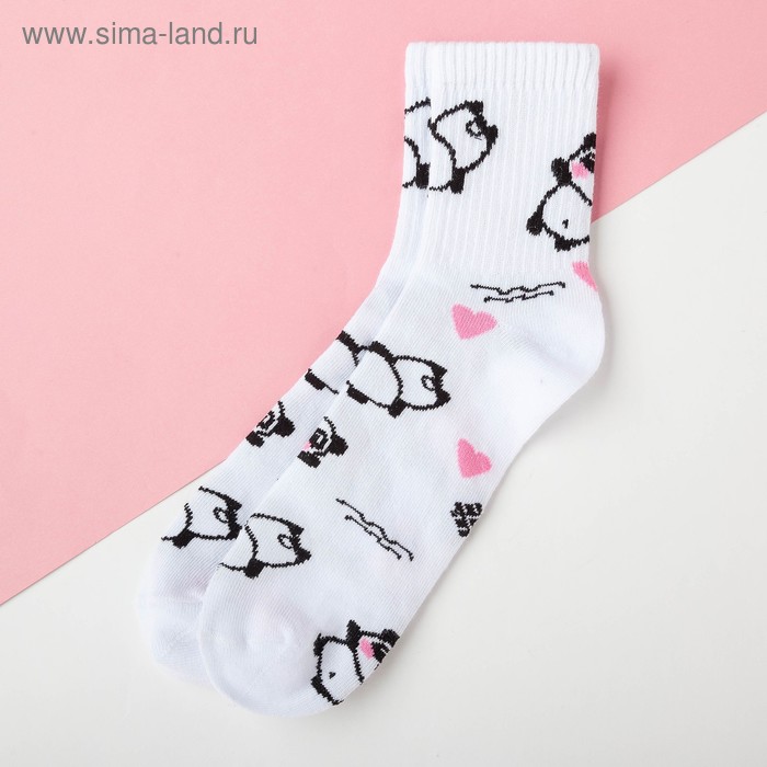 Носки детские KAFTAN «Панды», размер 14-16, цвет белый носки kaftan детские размер 14 16 белый