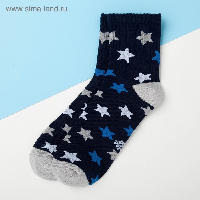 Носки детские KAFTAN «Звёзды», размер 14-16, цвет синий носки детские kaftan звёзды размер 14 16 цвет белый