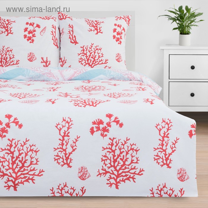 

Постельное бельё «Этель» евро Sea caress 200*217 см, 240*220 см, 70*70 см - 2 шт