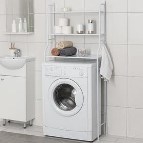 Стеллаж над стиральной машинкой, 65×25×152 см, цвет белый Ош