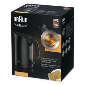

Чайник электрический Braun WK 3100 BK, пластик, 1.7 л, 2200 Вт, чёрный