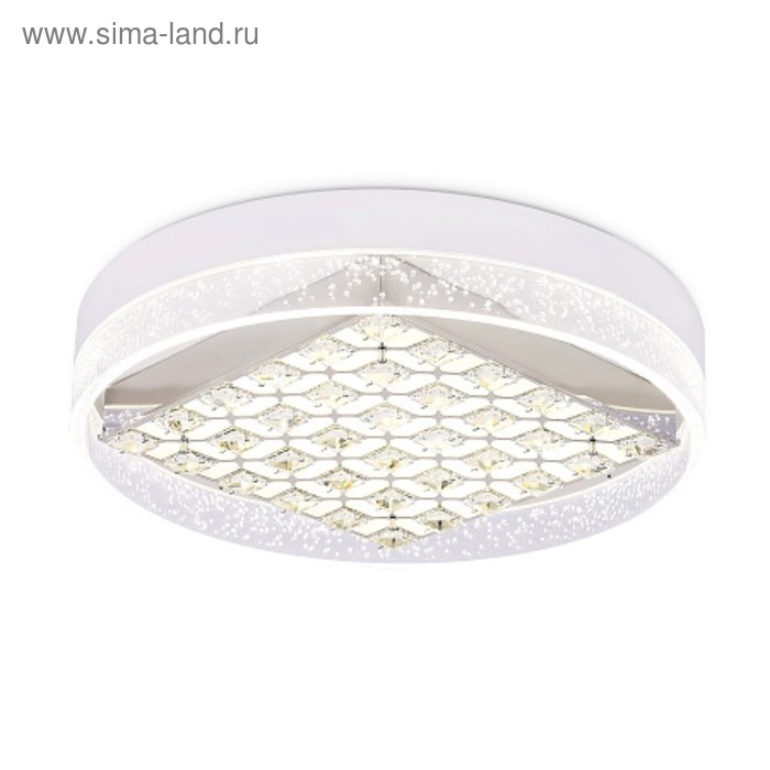 Люстра Ambrella light Ice FA151, 100Вт LED, 7000лм, 3000-6400К, цвет белый, с ПДУ люстра с пду асель led 100вт белый 72х72х12 см