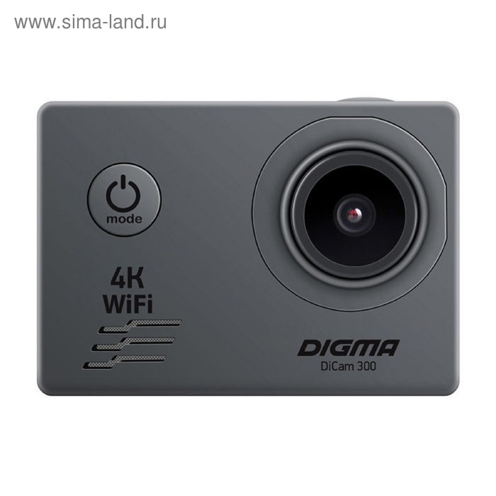 Экшн-камера Digma DiCam 300, серый цена и фото