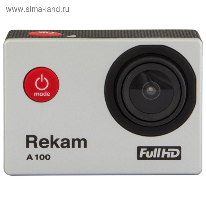 Экшн-камера Rekam A100, 1xCMOS, 12мп, серебристый
