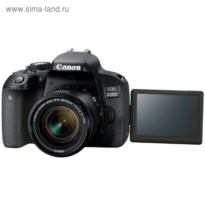фото Зеркальный фотоаппарат canon eos 800d, 24.2мп, 18-55мм, 1080р, fhd, 3", sdxc, черный