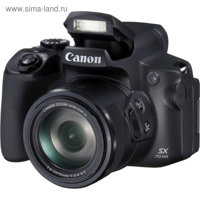 фото Фотоаппарат canon powershot sx70 hs, 20.3мп, 3", 4k, sdxc, cmos, lcd, hdmi, wifi, черный