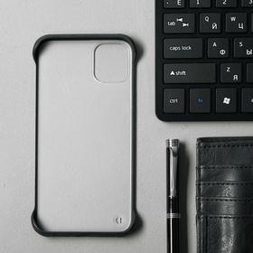 

Чехол для iPhone 11, прозрачный, с окантовкой, черный