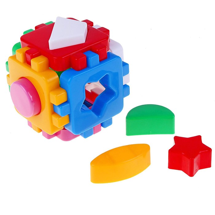 цена Игрушка куб-сортер «Умный малыш» мини, 12 элементов