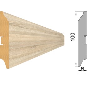 

Напольный плинтус МДФ 100B 2000x100x16 Дуб Сонома